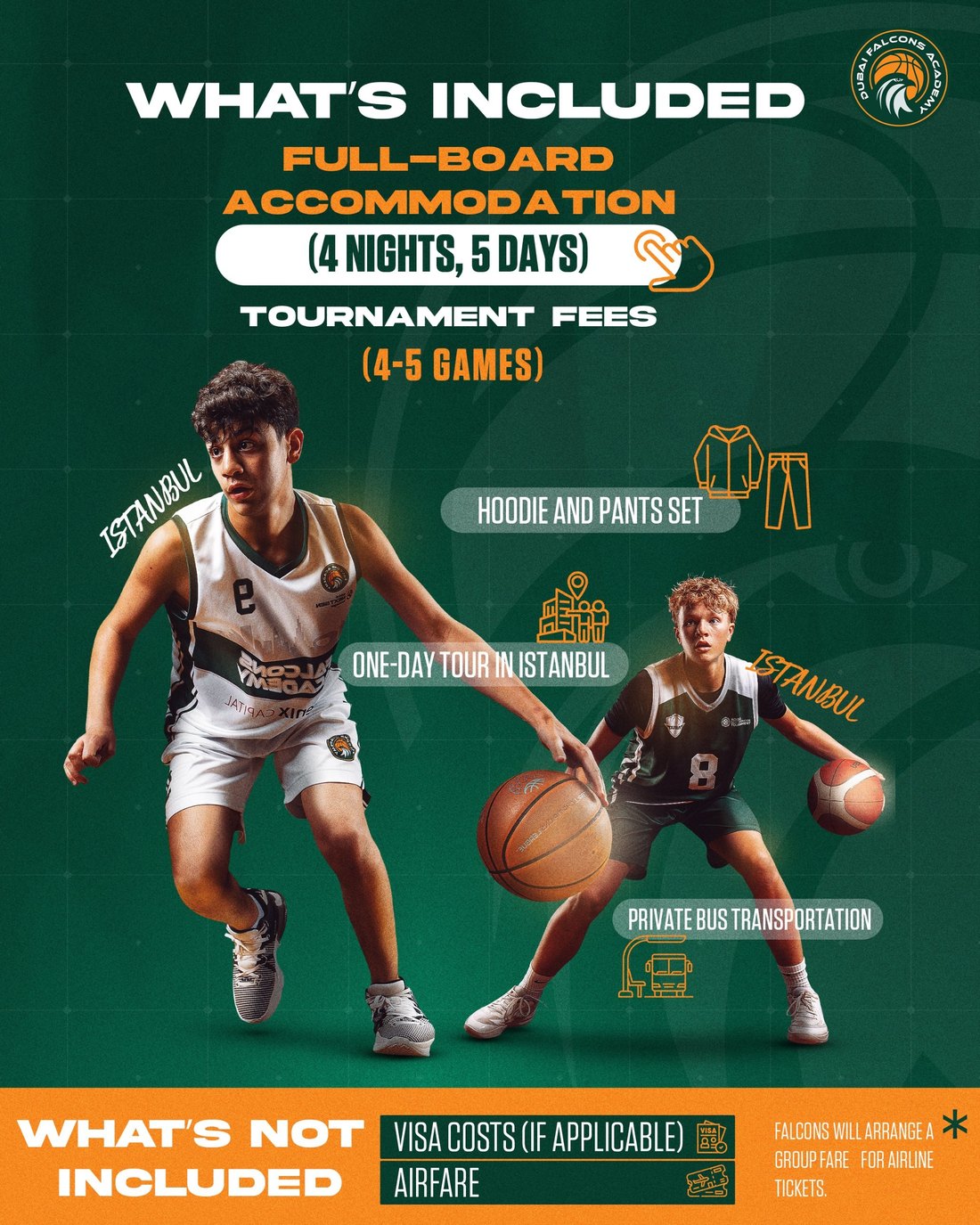Dubai Basketball · Falcons Academy · NBA design 2